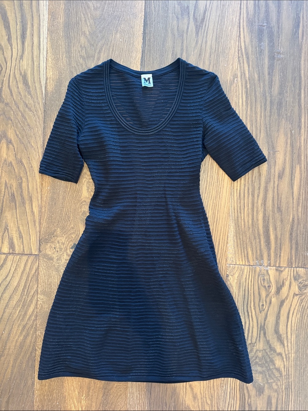 Missoni textured black knit dress